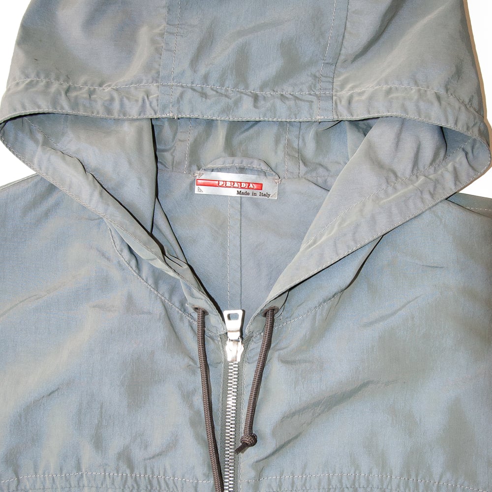 Image of Prada Sport Hooded Nylon Jacket 