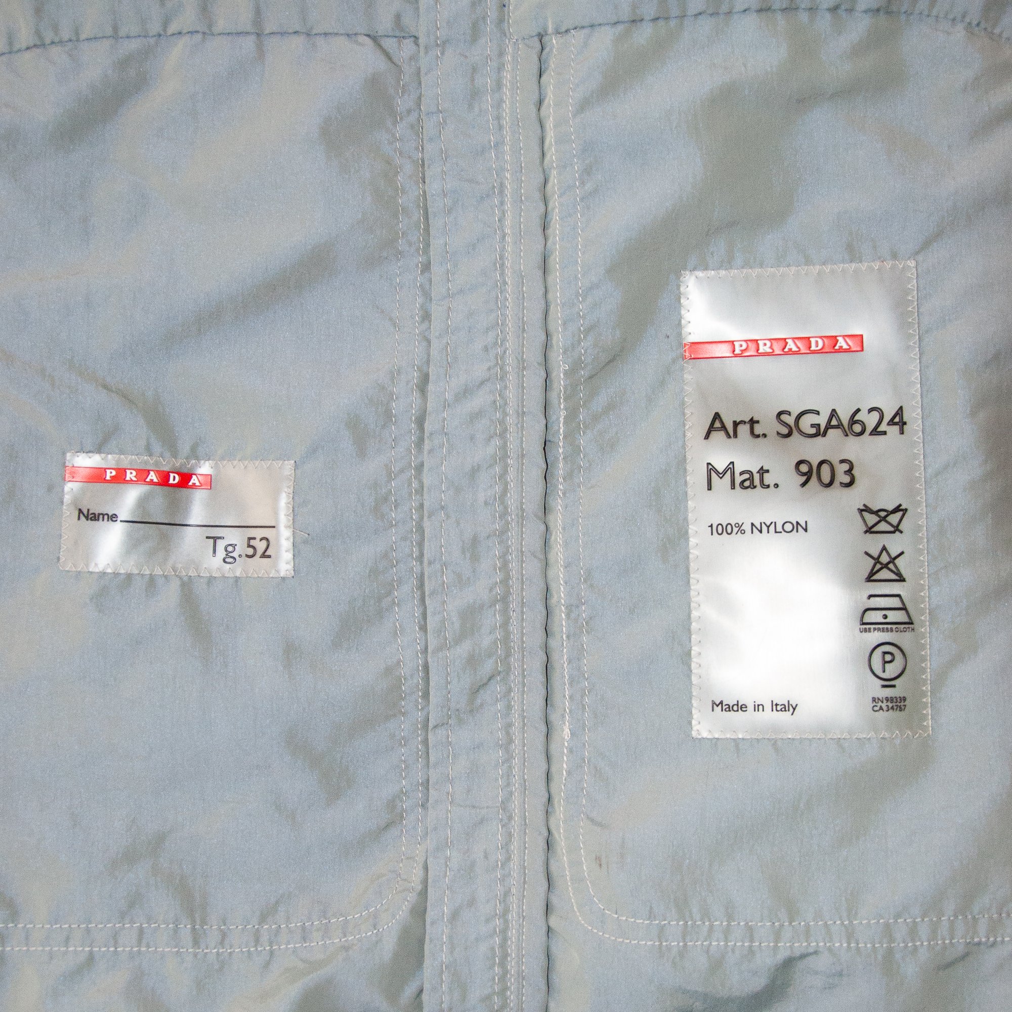 Image of Prada Sport Hooded Nylon Jacket 