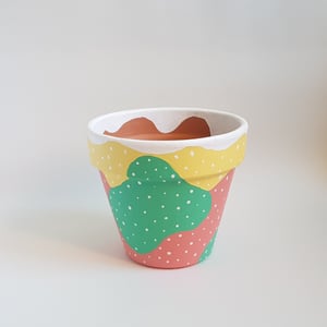 Hand painted plant pot- Design #3