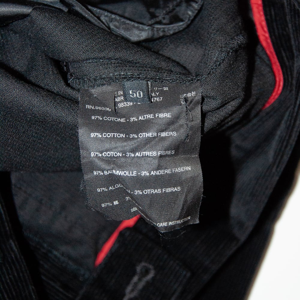 Image of Prada Sport Black Corduroy Trousers