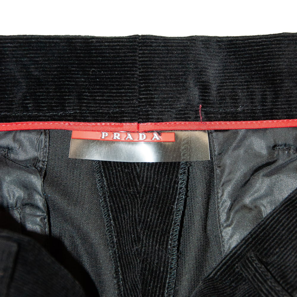 Image of Prada Sport Black Corduroy Trousers