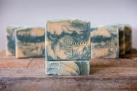 Image 1 of William & Mary Tribe / George Mason GMU Patriots Green & Yellow Vegan Bar Soap | Scent: Agave Lime