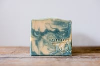 Image 2 of William & Mary Tribe / George Mason GMU Patriots Green & Yellow Vegan Bar Soap | Scent: Agave Lime