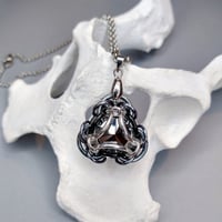 Image 1 of Reversible Tria + Jet Hematite Chainmaille Pendant