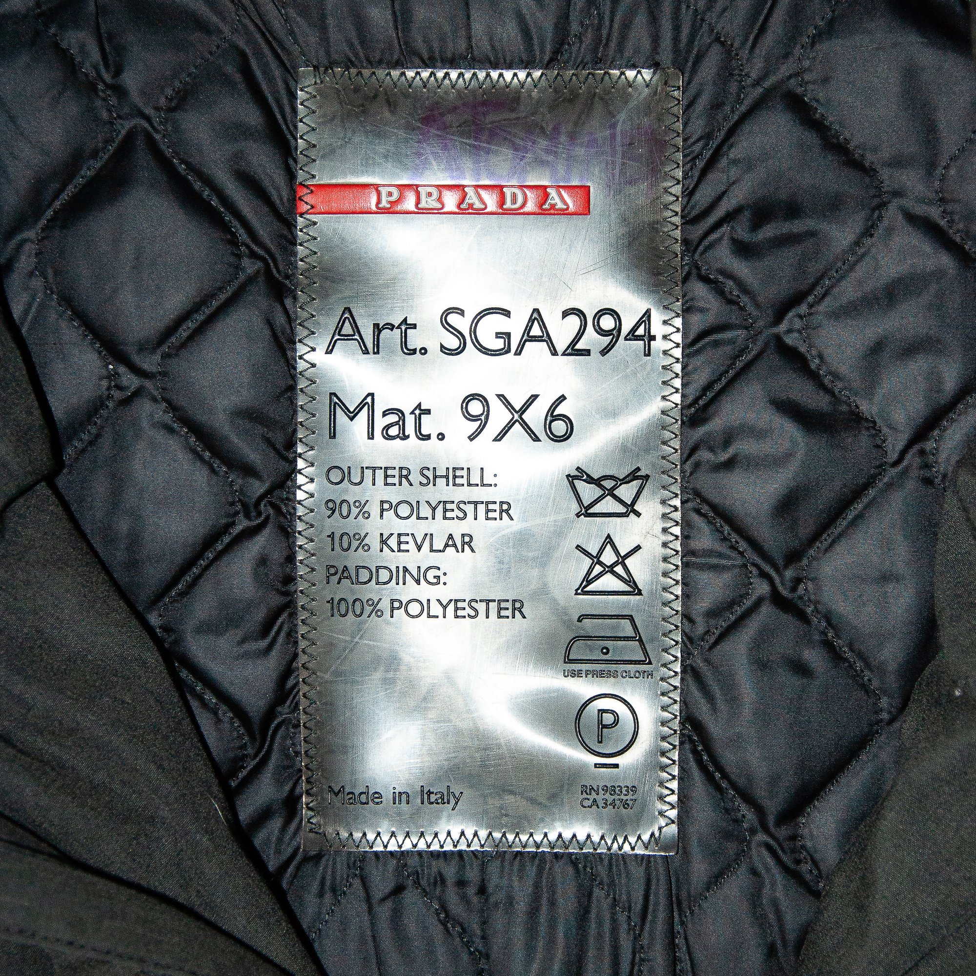 Image of Prada Sport Kevlar Insulated Long Jacket