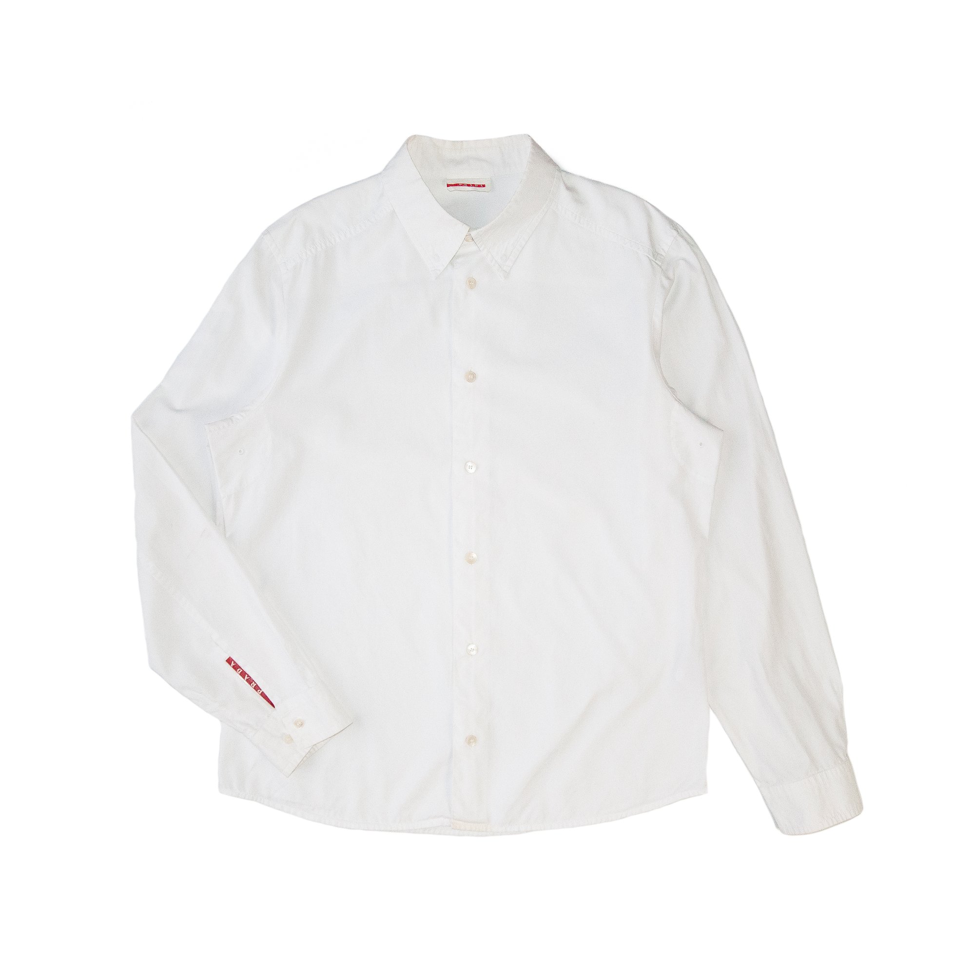 Image of Prada Sport Long Sleeve White Oxford Shirt