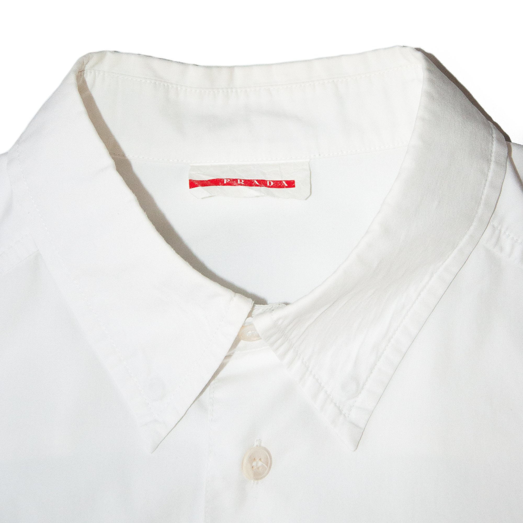 Image of Prada Sport Long Sleeve White Oxford Shirt