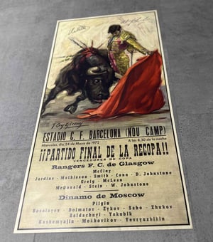 Image of Signed - Rangers 1972 Bullfighter Poster