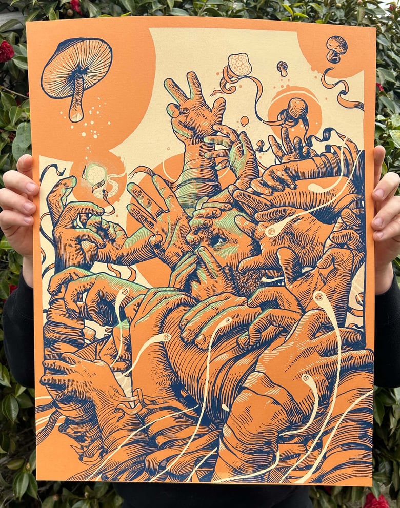 Image of Get a Grip (art print on Orange)