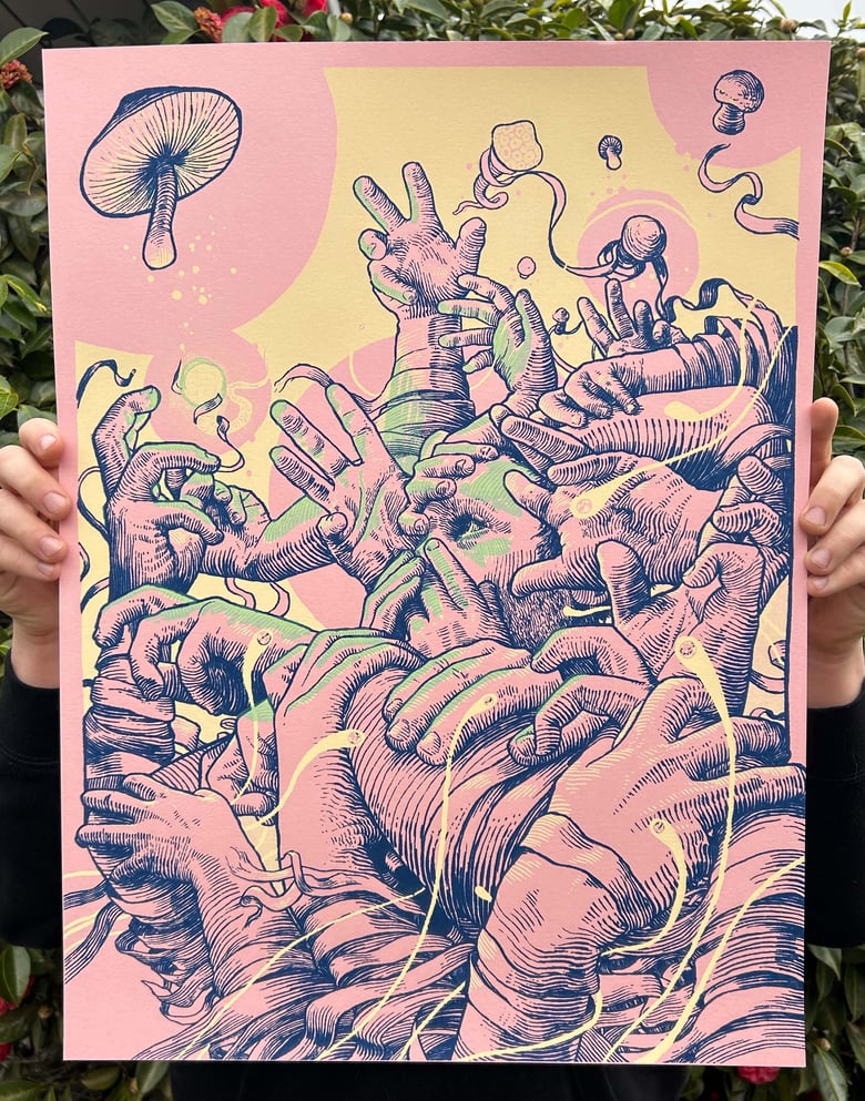 Image of Get a Grip (art print on Pink)