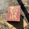 L-U-V Letterpress Valentine