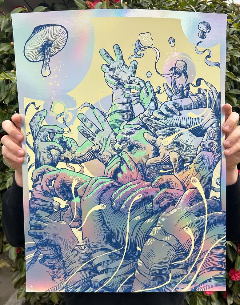 Image of Get a Grip (art print on Rainbow Foil)