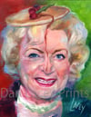 Canvas Print / "Betty White Mistletoe Pancake" from Original Dan Lacey Painting