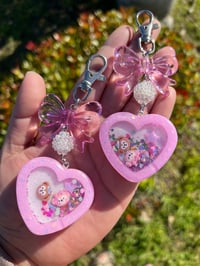 Image 1 of Pink Shakers Resin Charm Keychain - Pick Your shape! 