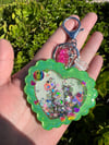 B-Grade Neón Green Holo Heart Resin Shaker
