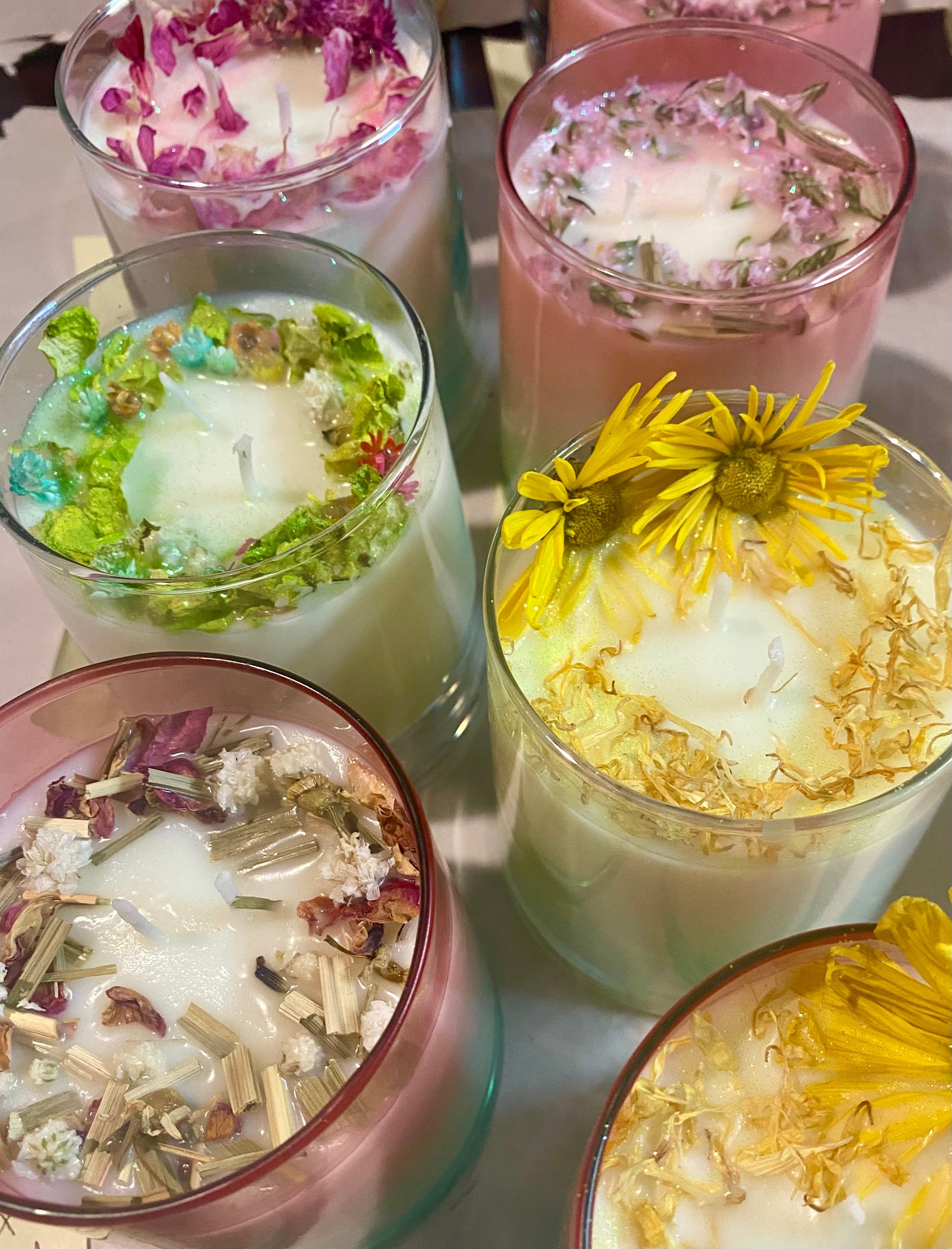 Floral Topped Soy Candles — Sungrove Blossoms - Rochester, NY Florist