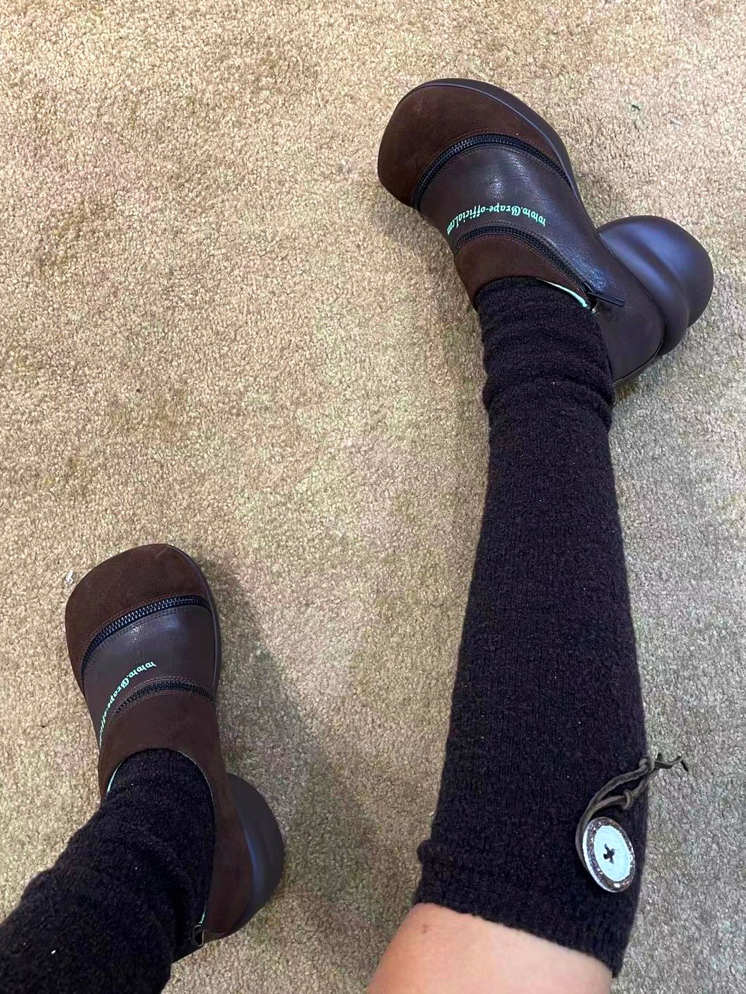 Image of Spiral Zipper Platform shoes