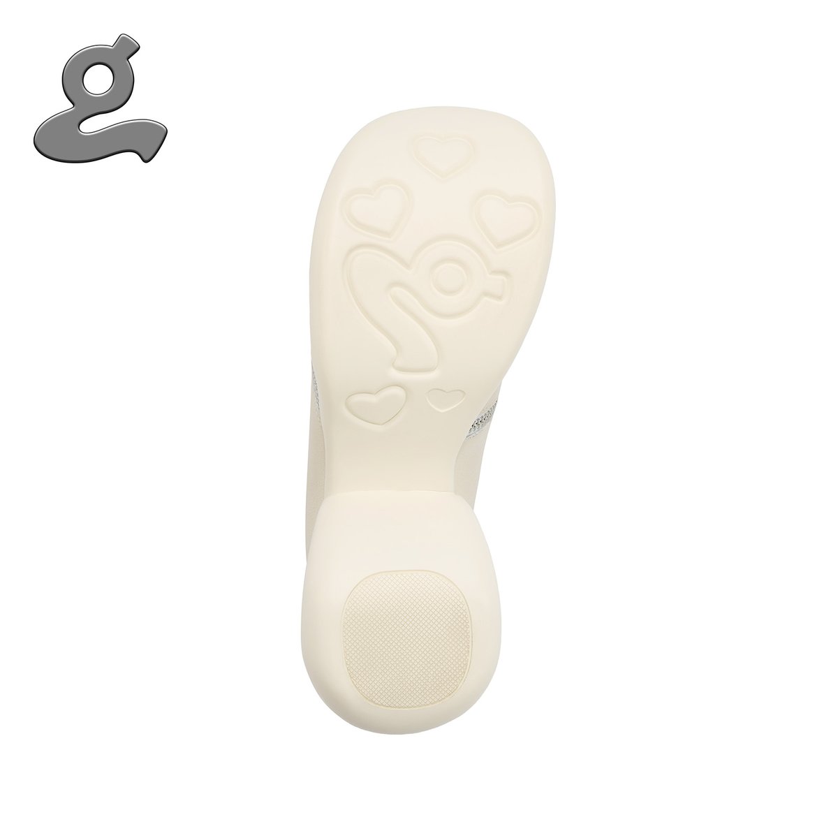 Image of Cream Spiral Zipper Platform shoes