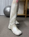 White Sport Lace-up Boots