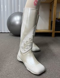 Image 2 of White Sport Lace-up Boots