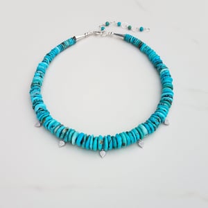 Turquoise Disc Necklace 