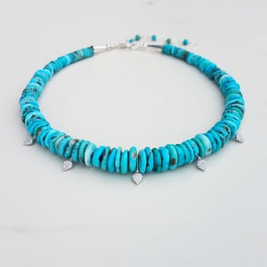 Turquoise Disc Necklace 