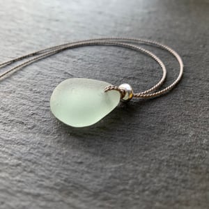 Image of Pale aqua sea glass necklace - Thorpeness