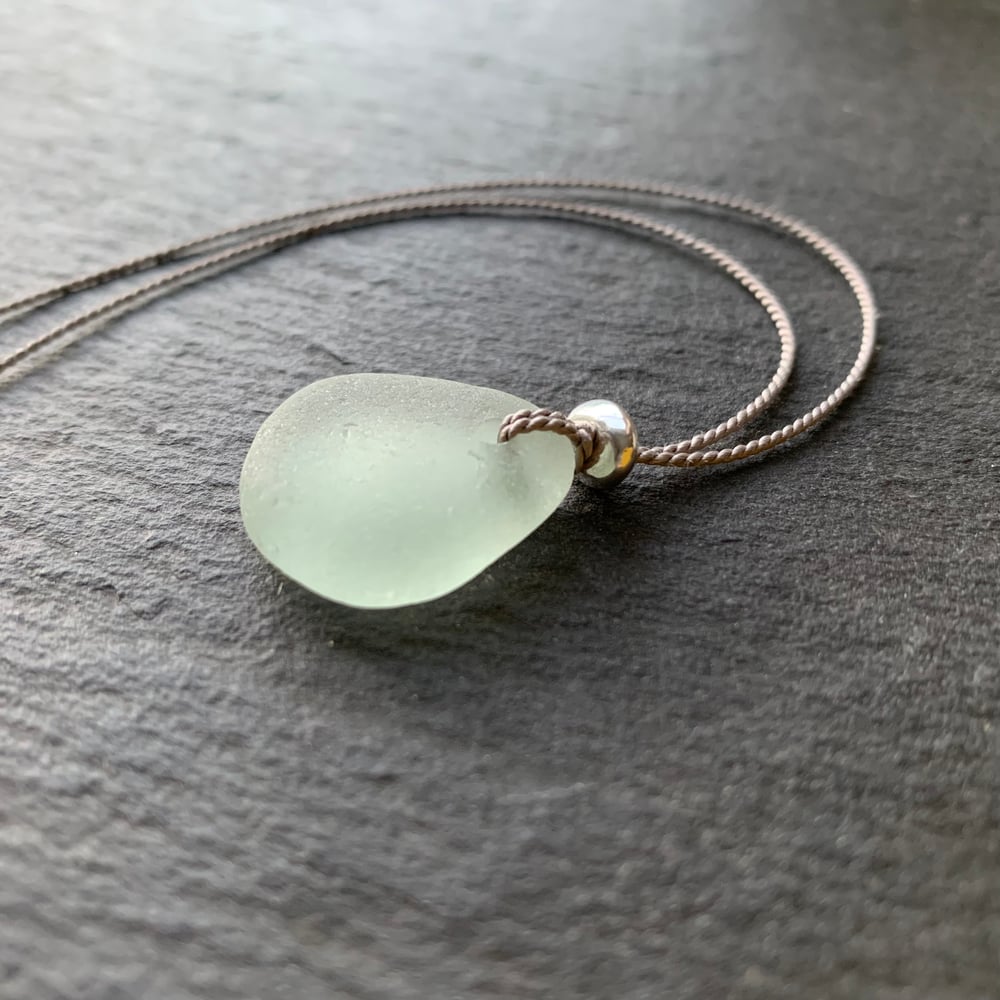 Image of Pale aqua sea glass necklace - Thorpeness