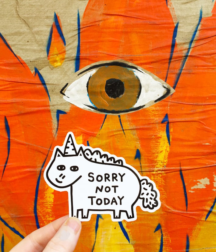 Image of Sorry Vinyl Sticker