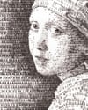 Girl With A Pearl Earring Signed Typewriter Art