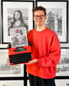 Frida Kahlo Signed Typewriter Artwork by James Cook 
