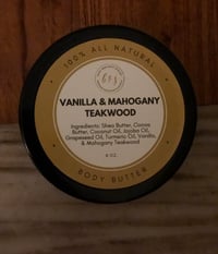 Image 1 of VANILLA & MAHOGANY TEAKWOOD BODY BUTTER 8OZ