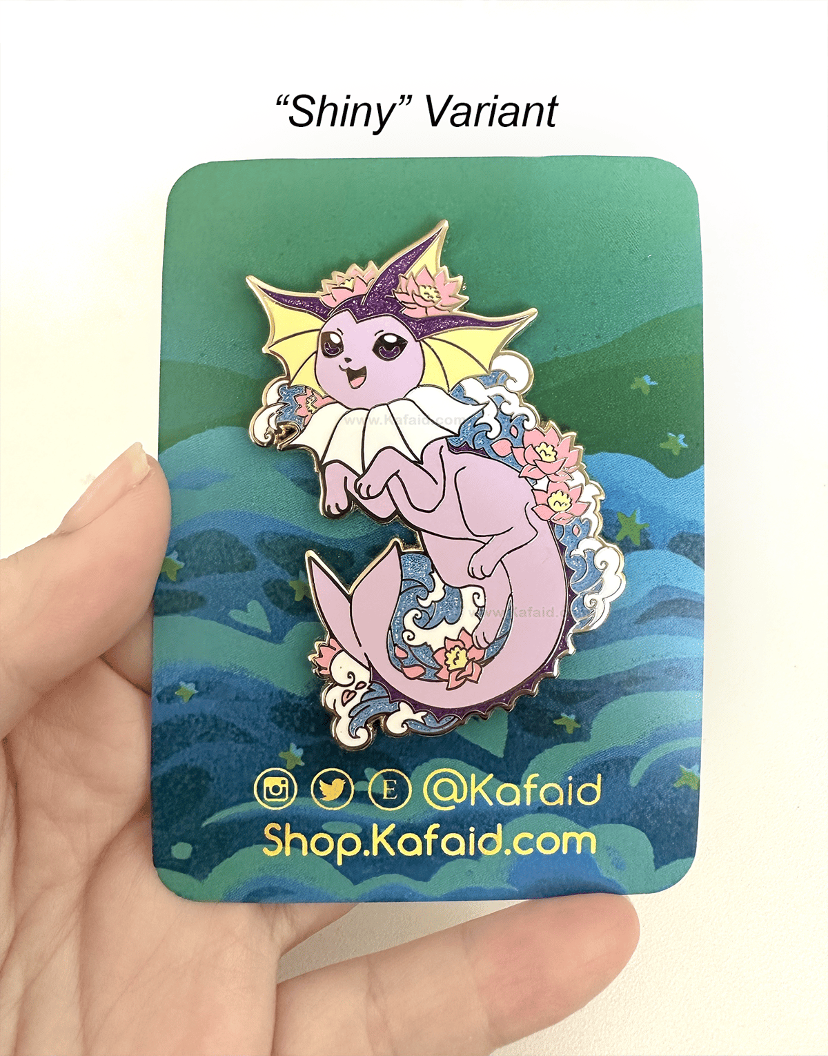 Floral Vaporeon Enamel Pin