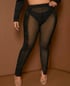 Black Ruched Mesh Leggings Image 2