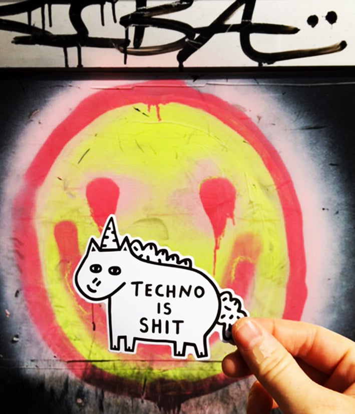 Image of Techno Vinyl Sticker