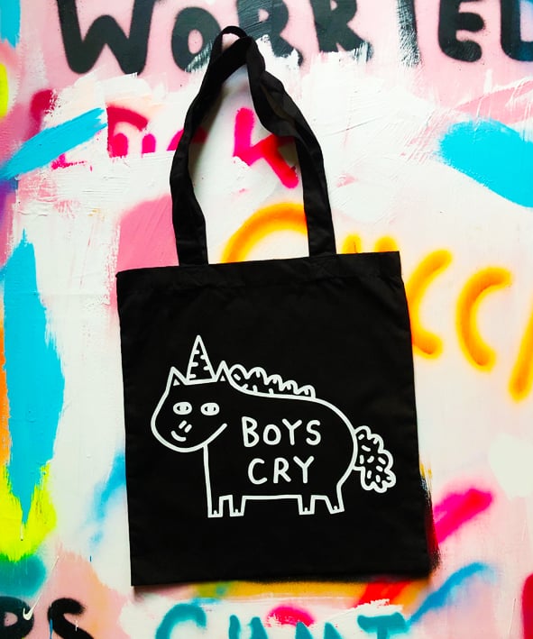 Image of Boys Cry Unicorn Black Tote
