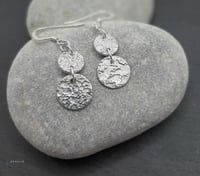 Image 1 of Fine Silver Duri Double Drop Earrings