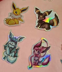 Image 3 of Holografische Sticker Evoli und Freunde Pokemon