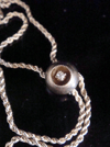 EDWARDIAN 9CT YELLOW GOLD LONGUARD 9.9G 50 INCHES DIAMOND SLIDER ROPE CHAIN