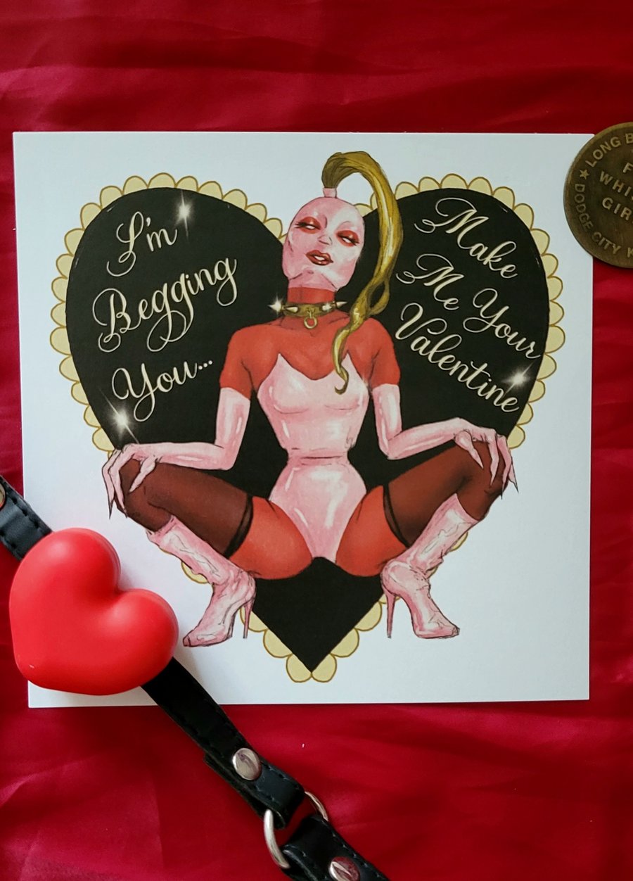 Image of "Begging You" Valentine Card
