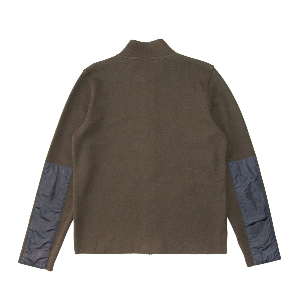 Image of Prada Sport Green Knitted Panelled Jacket 