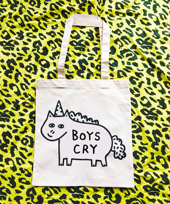 Image of Boys Cry Natural Tote
