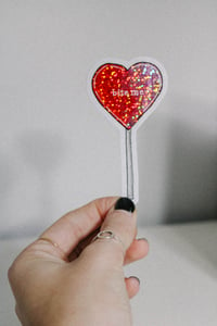 Image 2 of Bite Me Lollipop Glitter Sticker