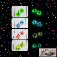 Image 1 of Glow-in-the-Dark Rosette Earrings