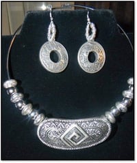 Silver Antique-Look Choker Set