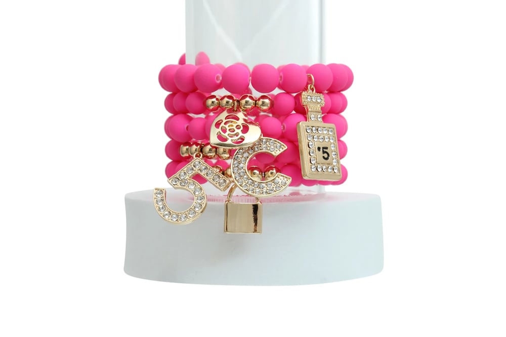 Image of Pink Charm Bracelets