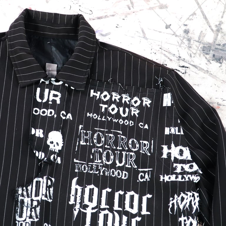 PINSTRIPE DISTRESSOR JACKET Image 4