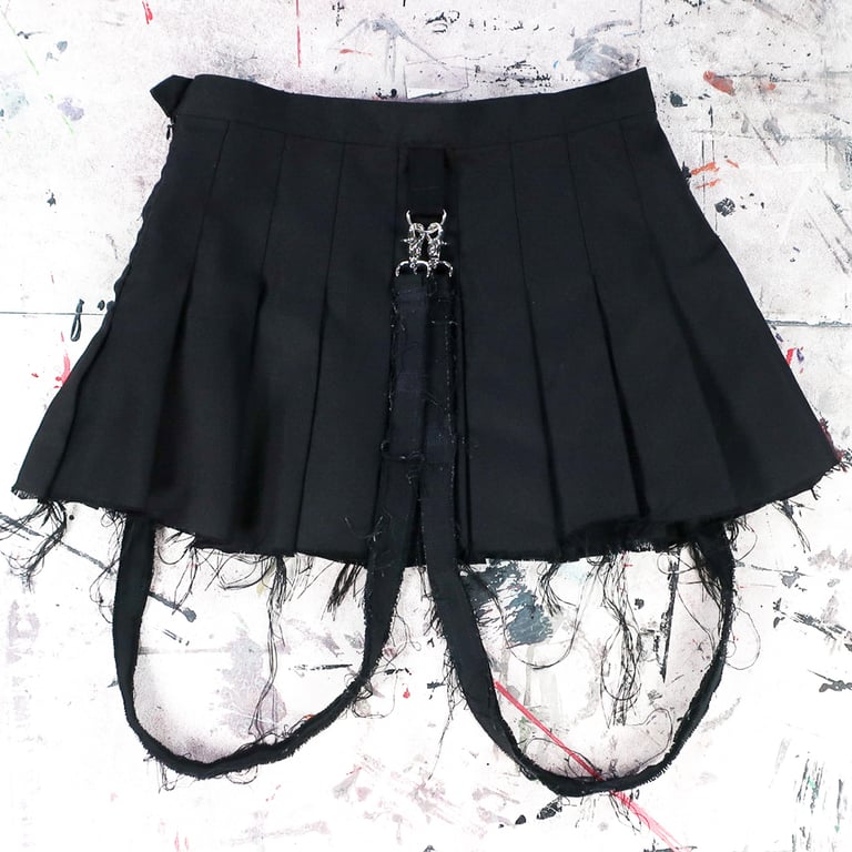 DISTRESSED STRAP SKIRT Image 2