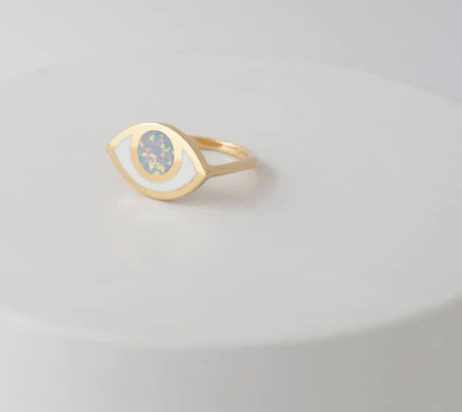 Image of Third Eye Ring: Opal Inlay 