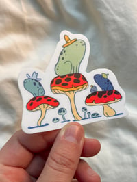 Image 4 of Frog Friends with Hats Sticker